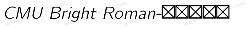 CMU Bright Roman字体转换